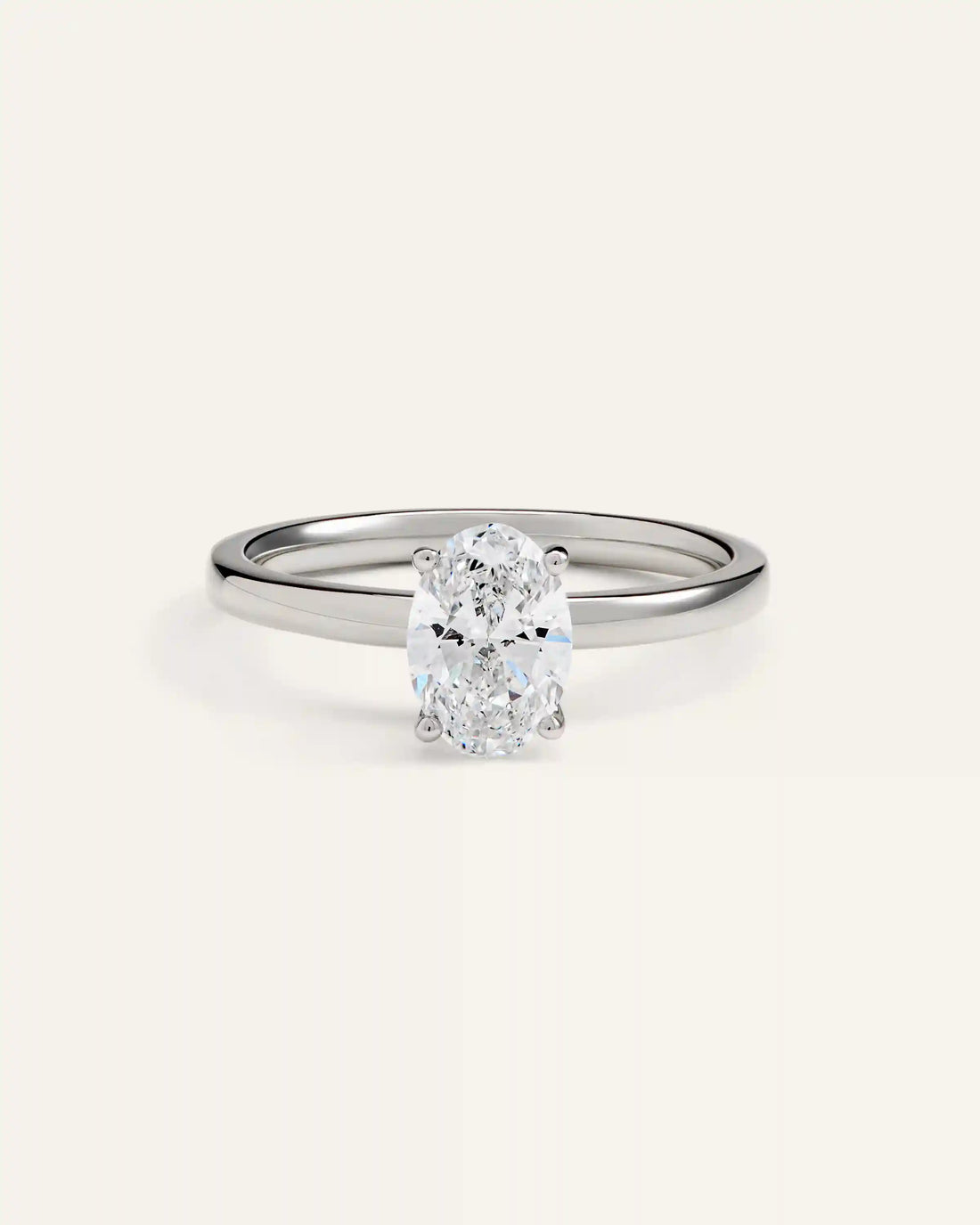 Lab Grown Diamond Oval Comfort Fit Engagement Ring - 1ct