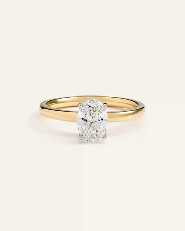 Lab Grown Diamond Oval Comfort Fit Engagement Ring - 1ct