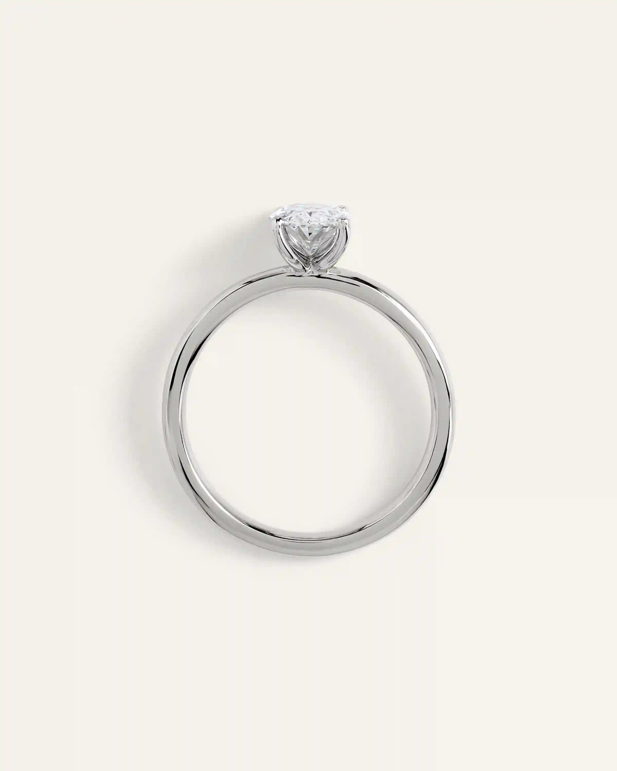 Lab Grown Diamond Oval Comfort Fit Engagement Ring - 1ct