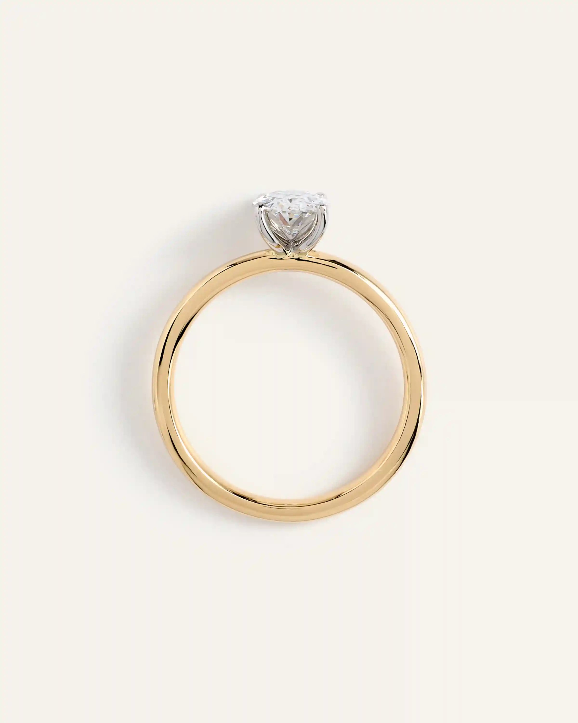 Lab Grown Diamond Oval Comfort Fit Engagement Ring - 1ct