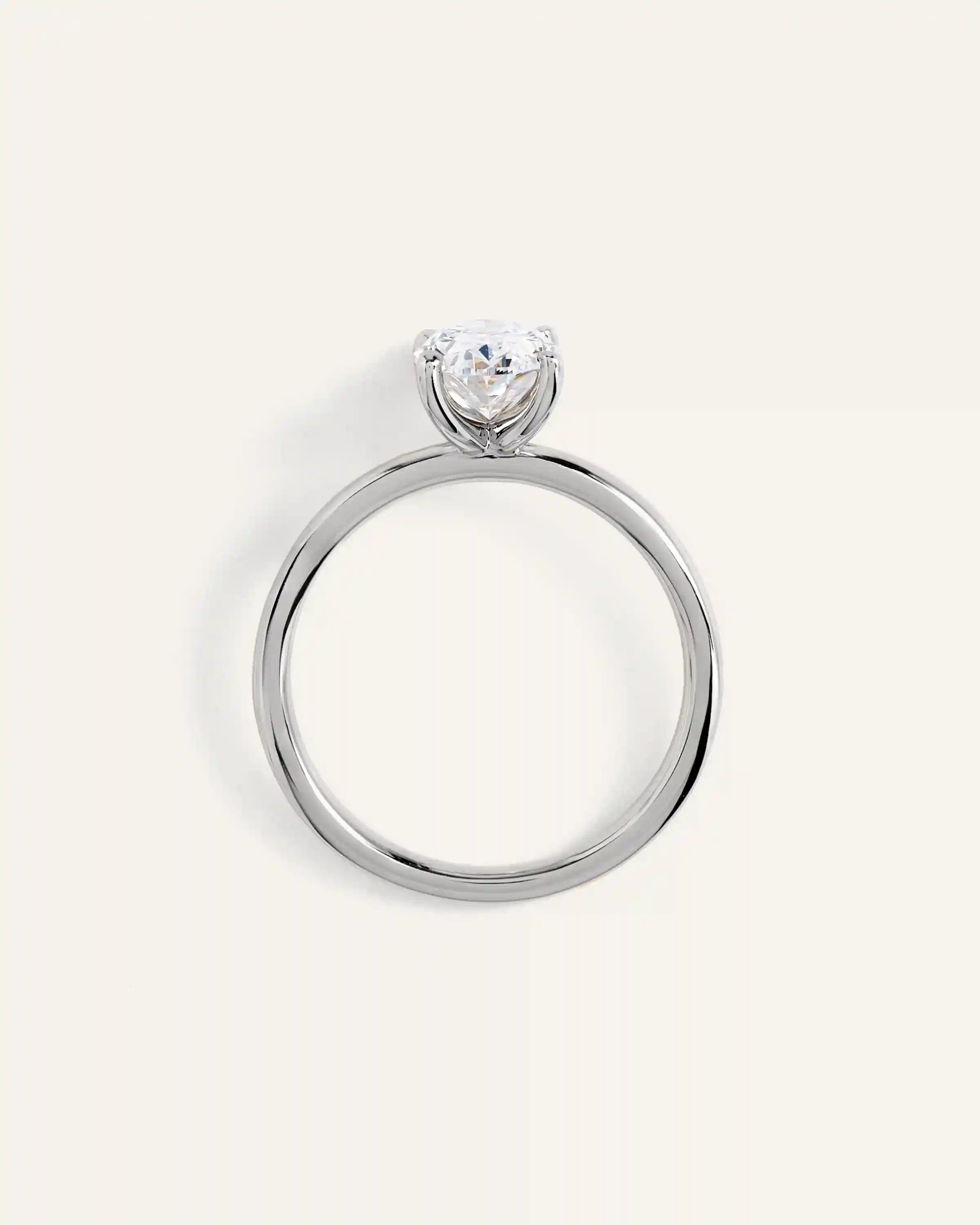 Lab Grown Diamond Oval Comfort Fit Engagement Ring - 1.50ct