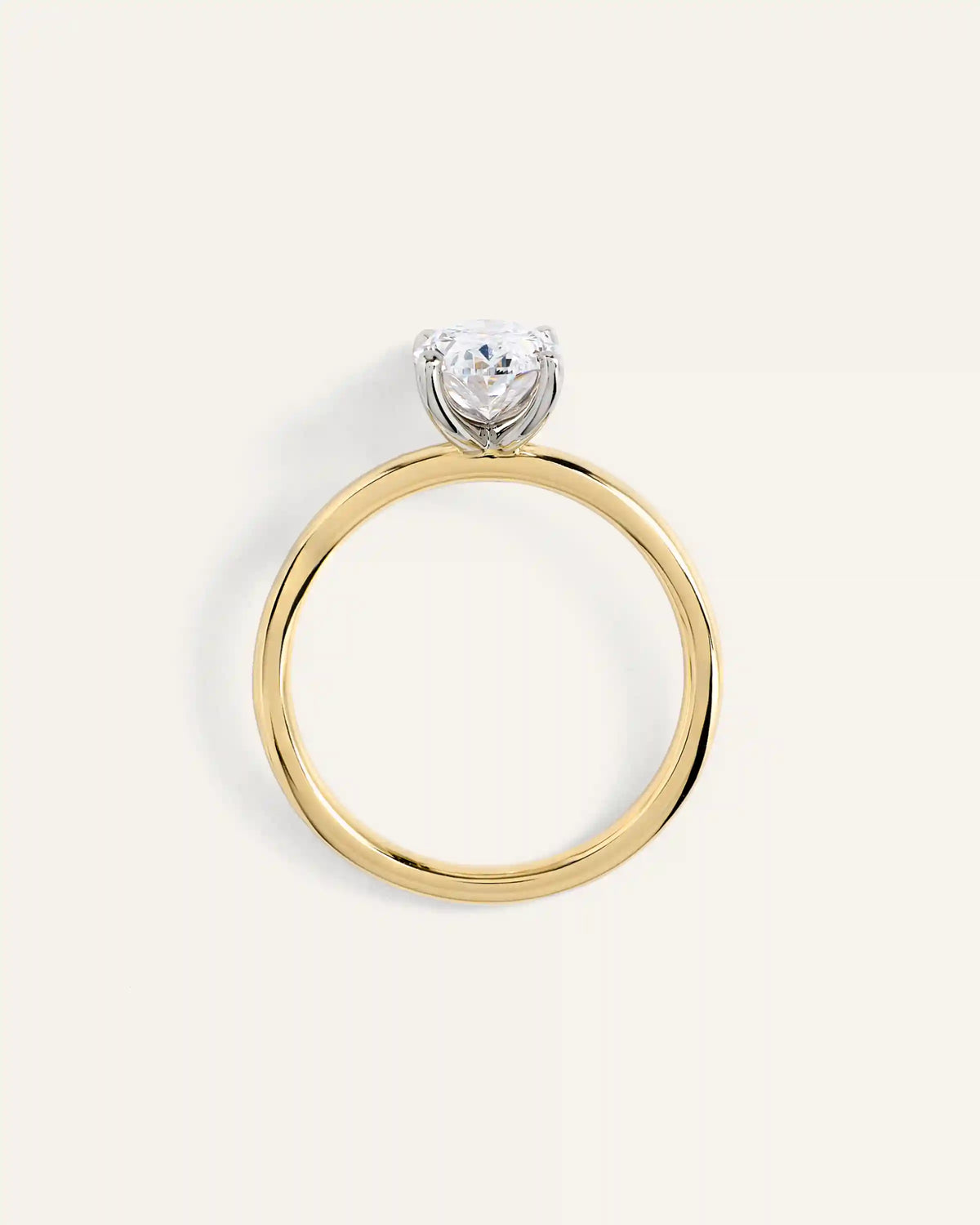 Lab Grown Diamond Oval Comfort Fit Engagement Ring - 1.50ct