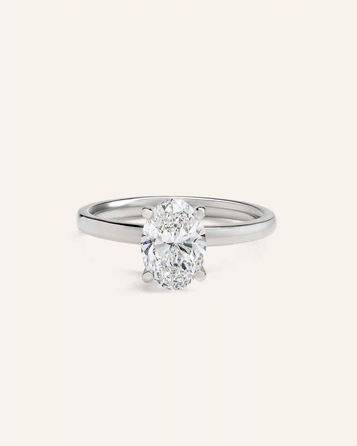 Lab Grown Diamond Oval Comfort Fit Engagement Ring - 1.50ct