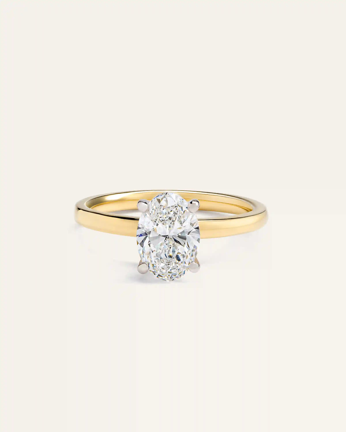 Lab Grown Diamond Oval Comfort Fit Engagement Ring - 1.50ct