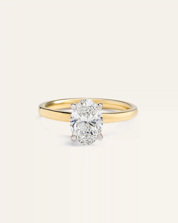 Lab Grown Diamond Oval Comfort Fit Engagement Ring - 1.50ct