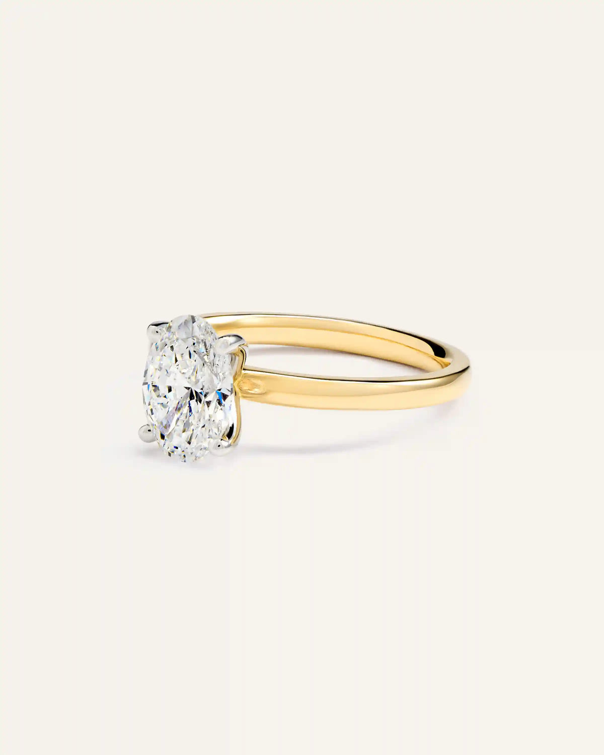 Lab Grown Diamond Oval Comfort Fit Engagement Ring - 1.50ct
