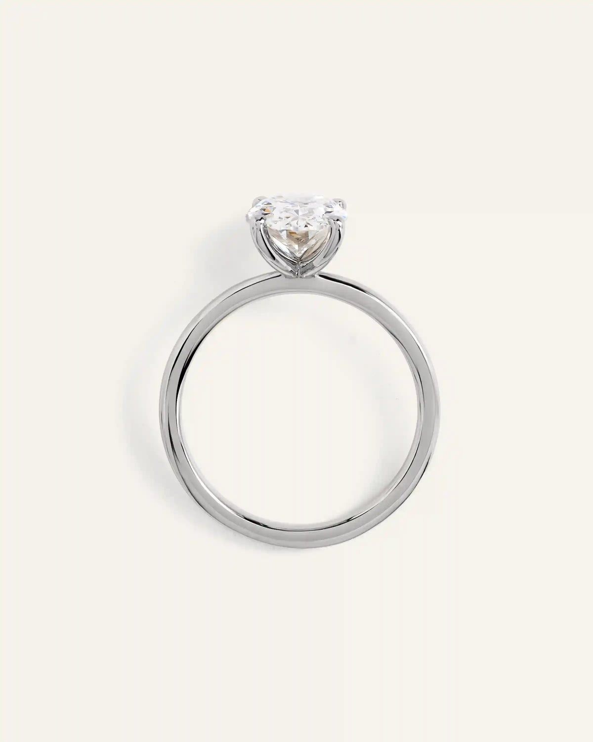 Lab Grown Diamond Oval Comfort Fit Engagement Ring - 2ct