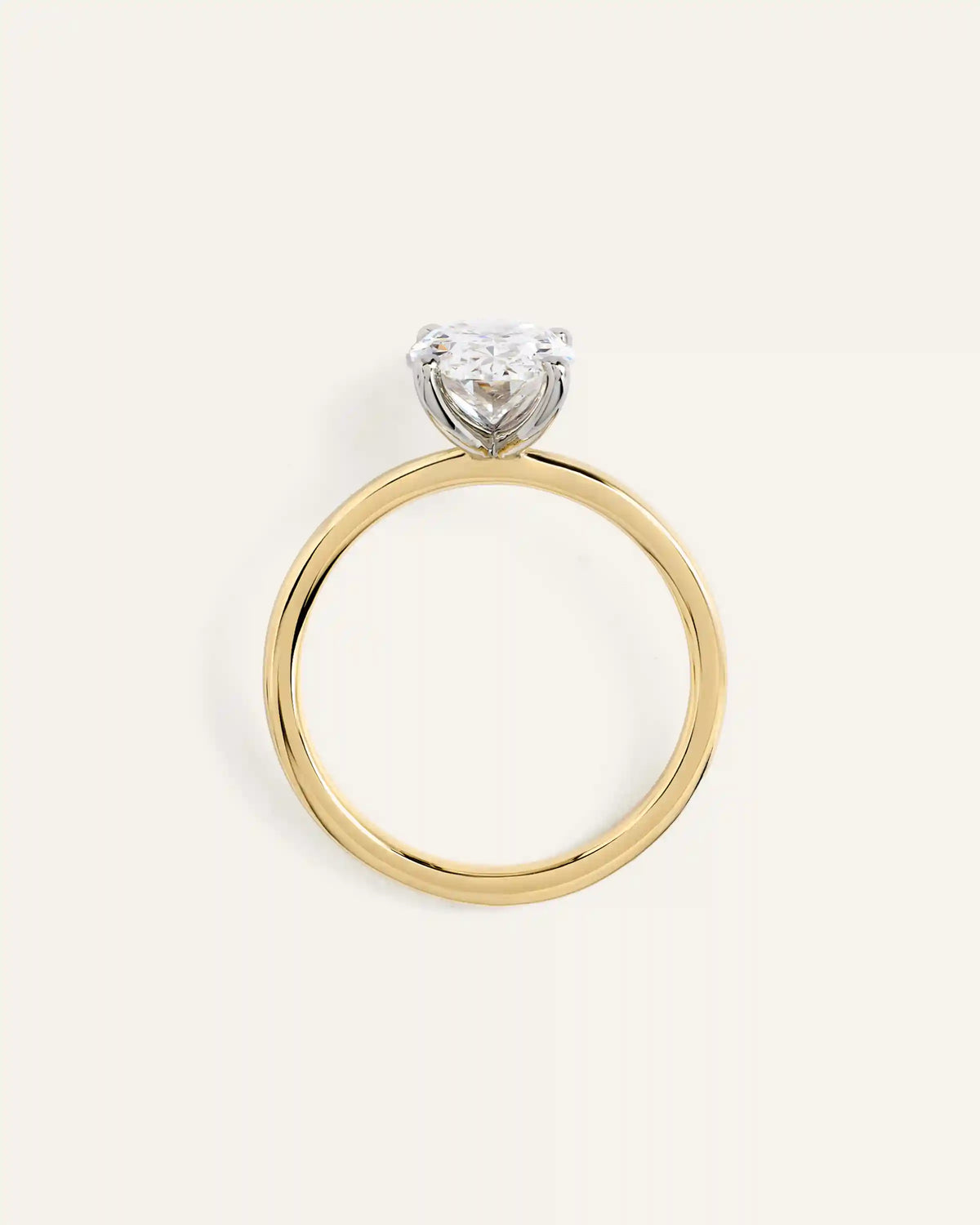 Lab Grown Diamond Oval Comfort Fit Engagement Ring - 2ct