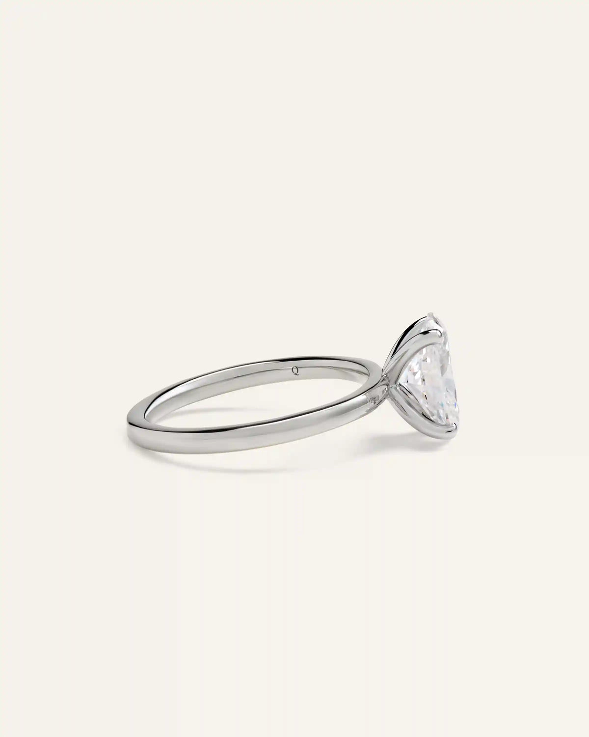 Lab Grown Diamond Oval Comfort Fit Engagement Ring - 2ct