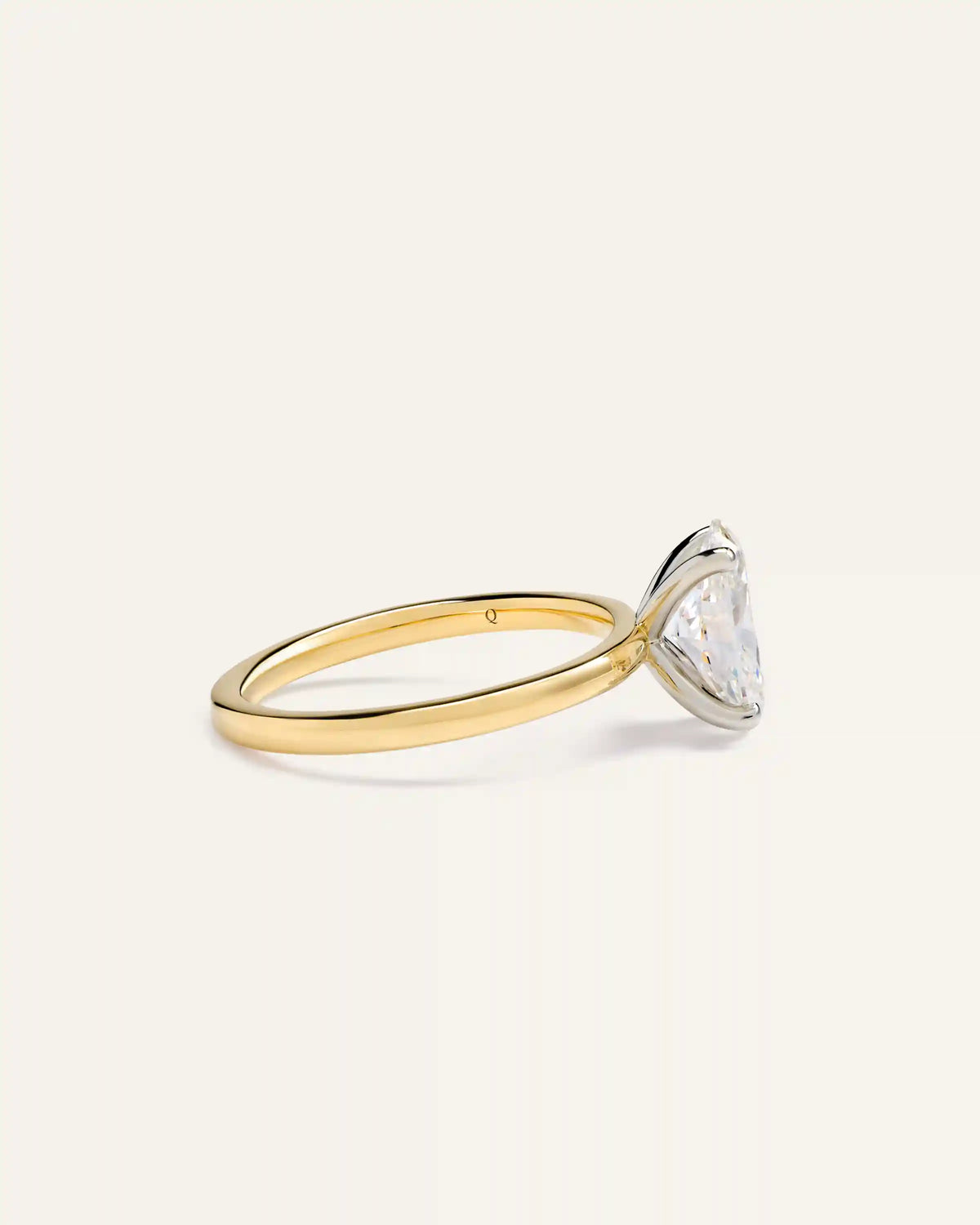 Lab Grown Diamond Oval Comfort Fit Engagement Ring - 2ct