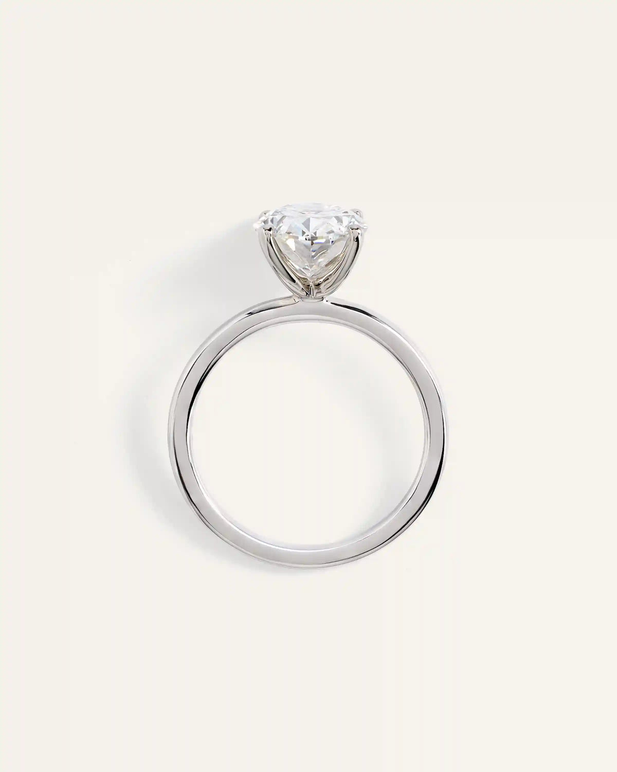 Lab Grown Diamond Oval Comfort Fit Engagement Ring - 3ct