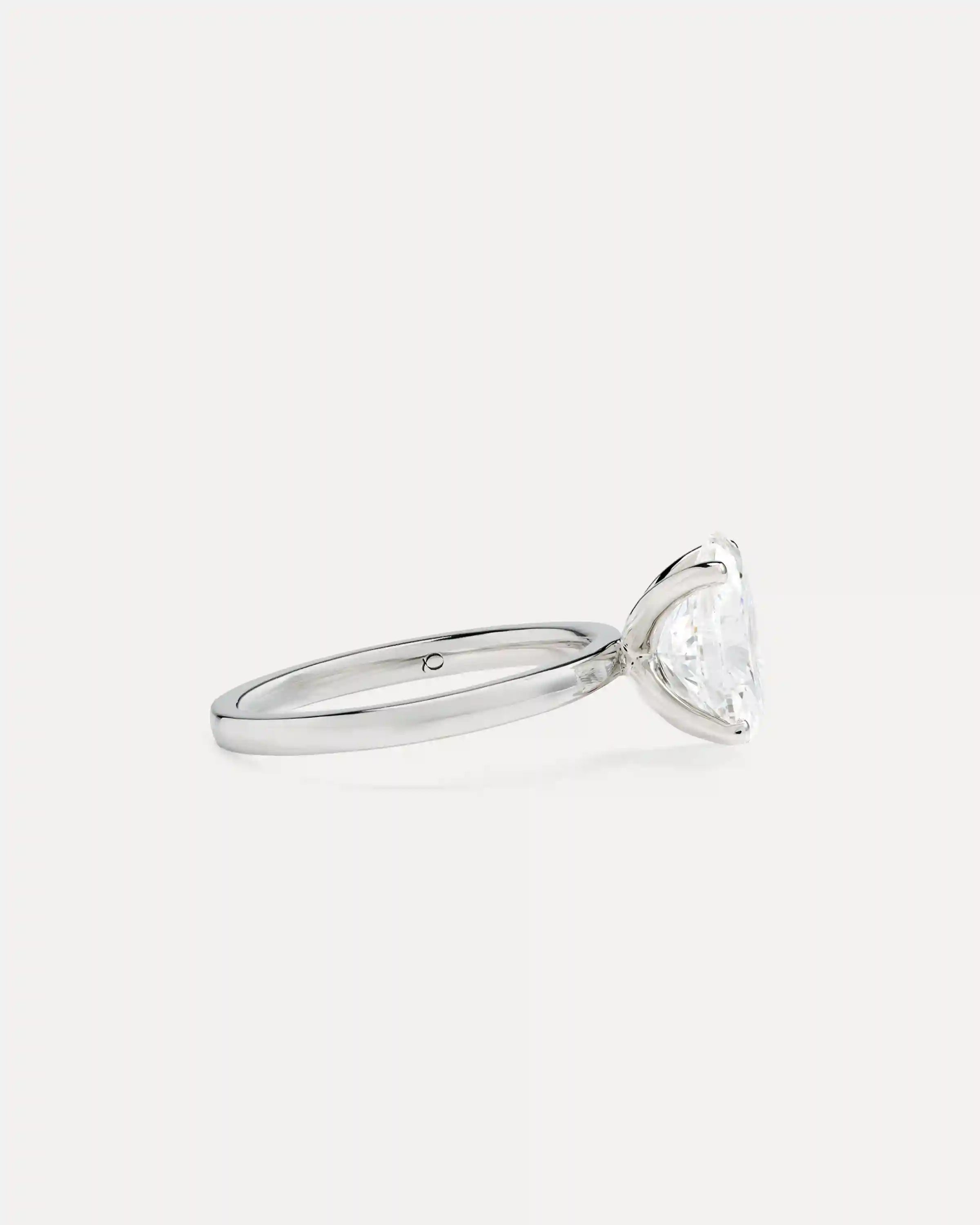 Lab Grown Diamond Oval Comfort Fit Engagement Ring - 3ct