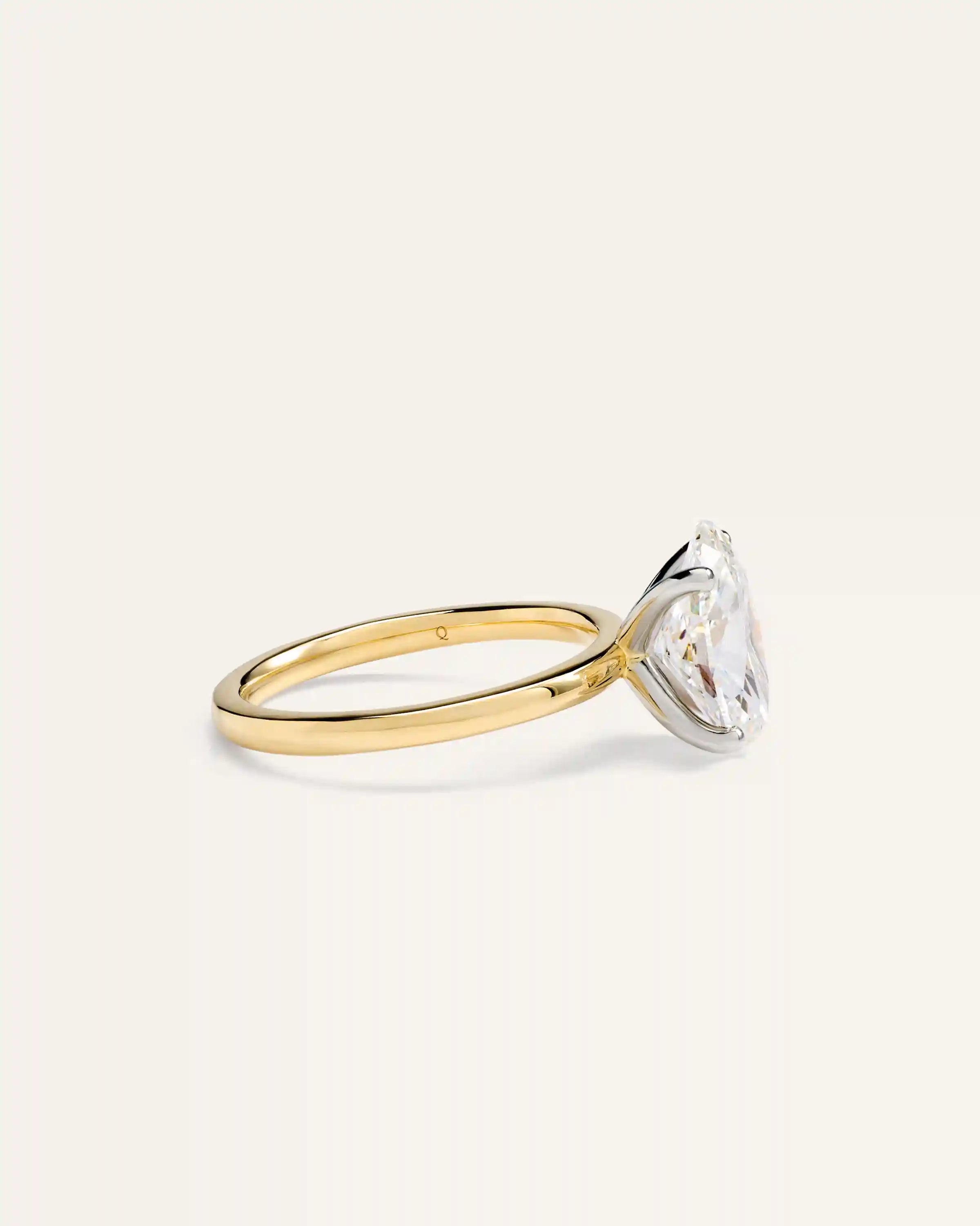Lab Grown Diamond Oval Comfort Fit Engagement Ring - 3ct