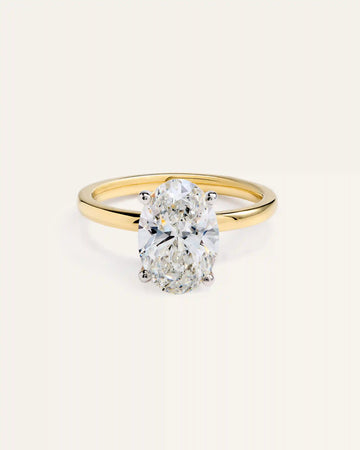 Lab Grown Diamond Oval Comfort Fit Engagement Ring - 3ct