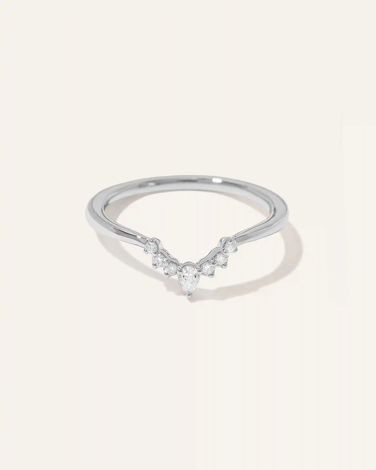 14K Gold Natural Diamond Pointed Tiara Band