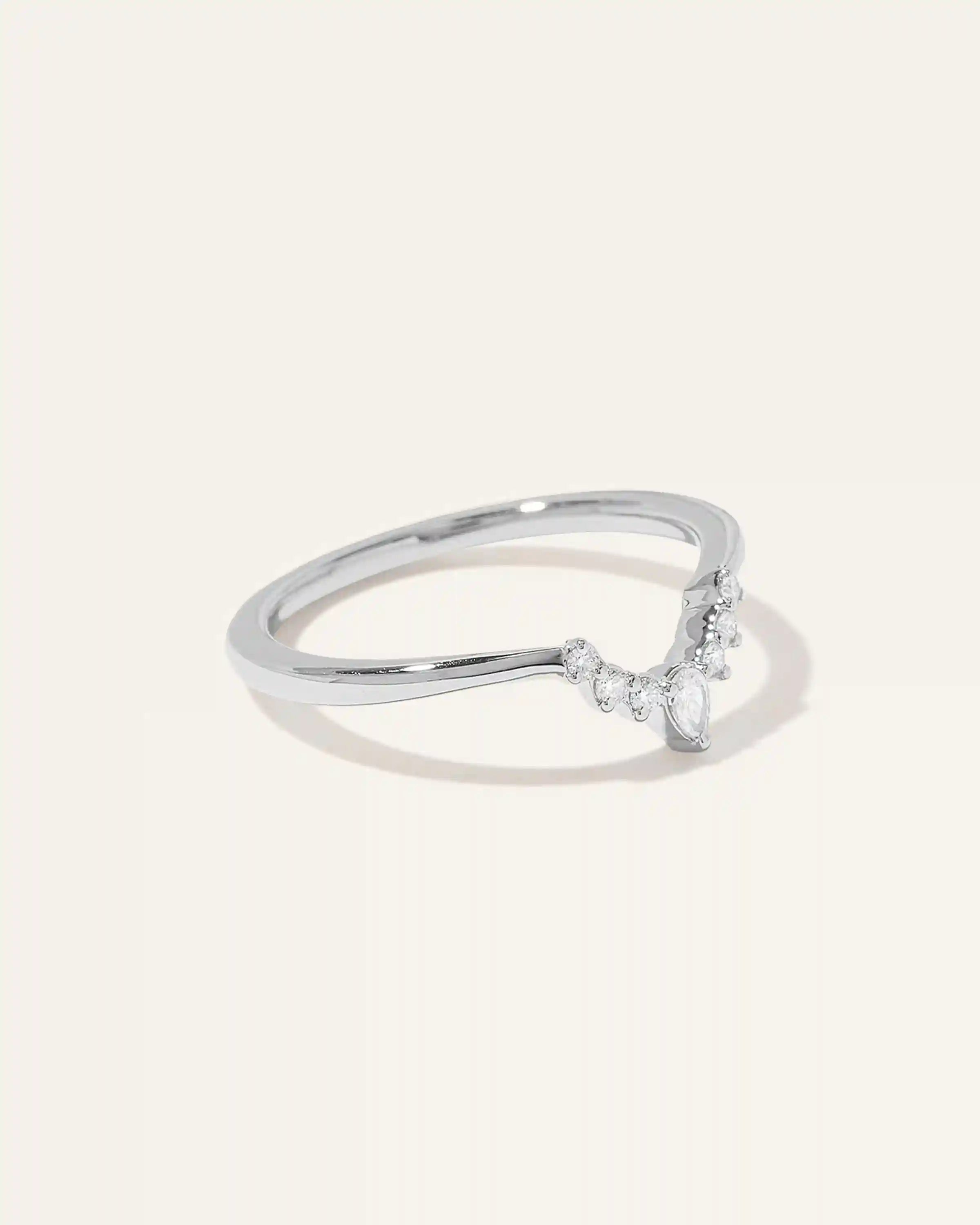 14K Gold Natural Diamond Pointed Tiara Band