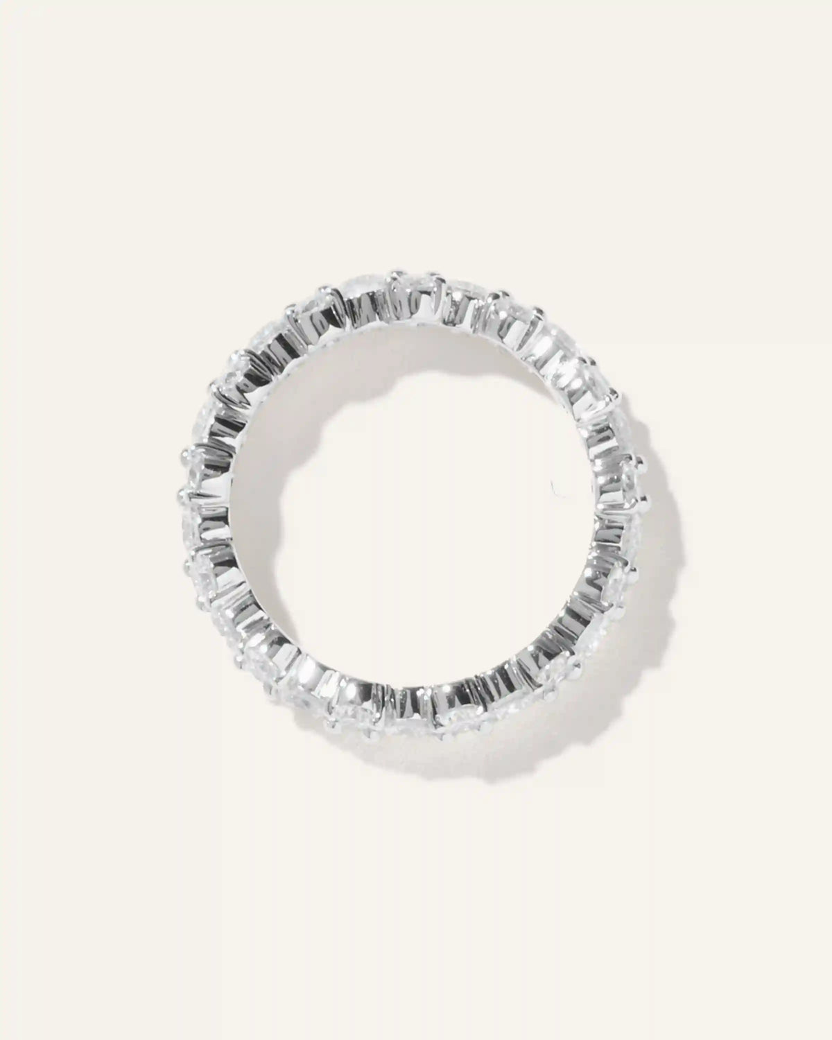 14K Gold Lab Grown Diamond Cluster Eternity Band