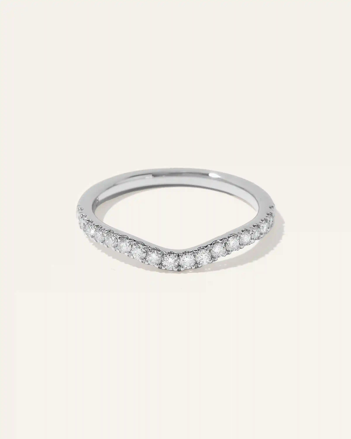 14K Gold Lab Grown Diamond Contoured Band