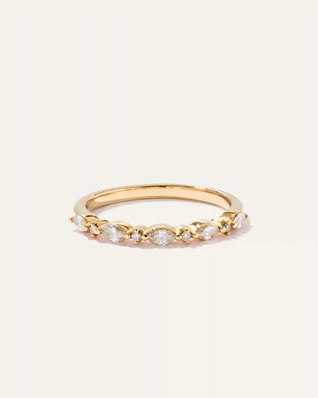 Diamond Alternating Marquise & Round Band