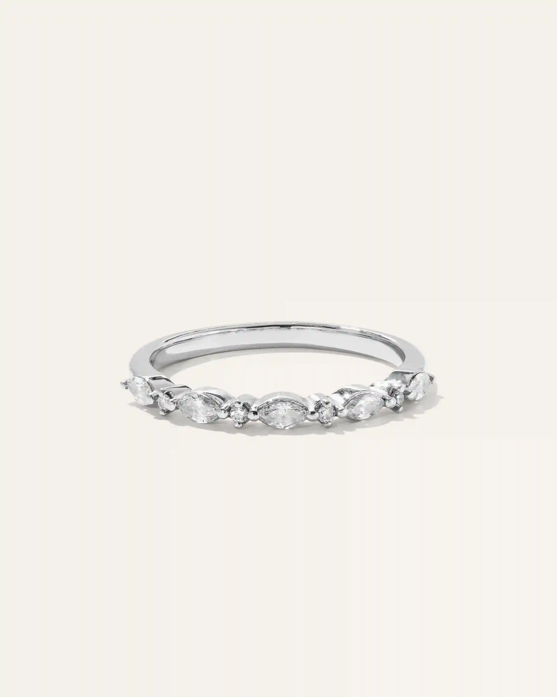 Diamond Alternating Marquise & Round Band