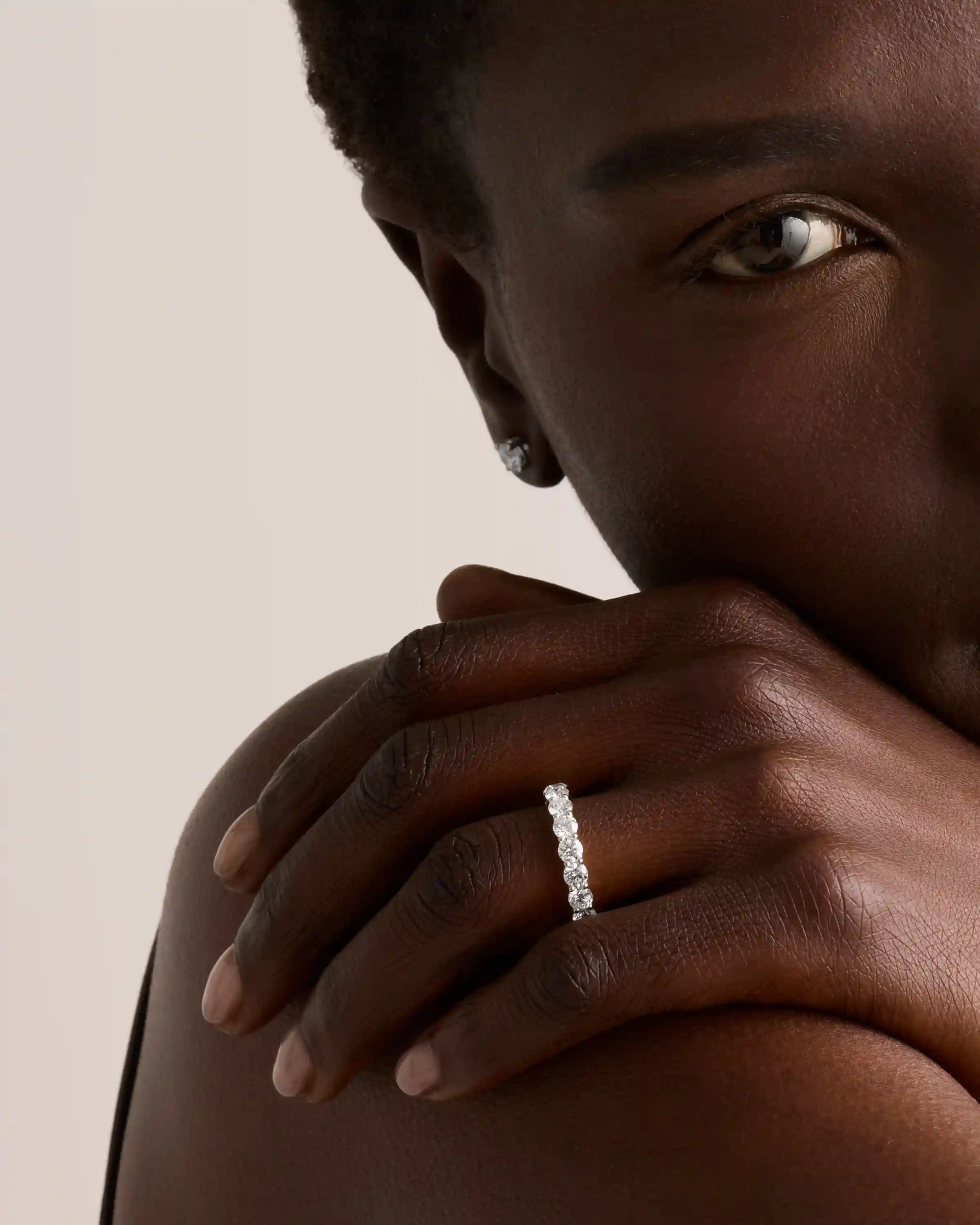 Lab Grown Diamond Round Eternity Band