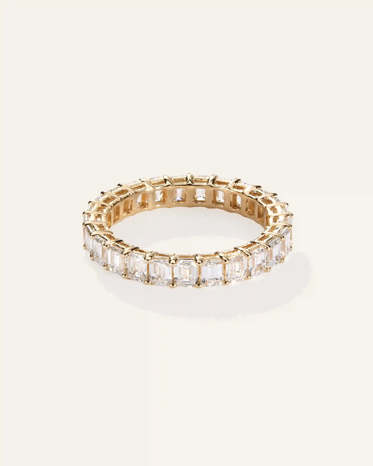 Lab Grown Diamond Emerald Eternity Band