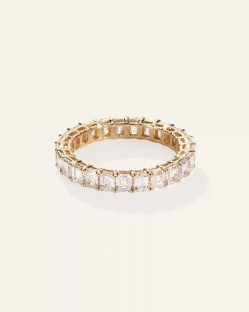 Lab Grown Diamond Emerald Eternity Band