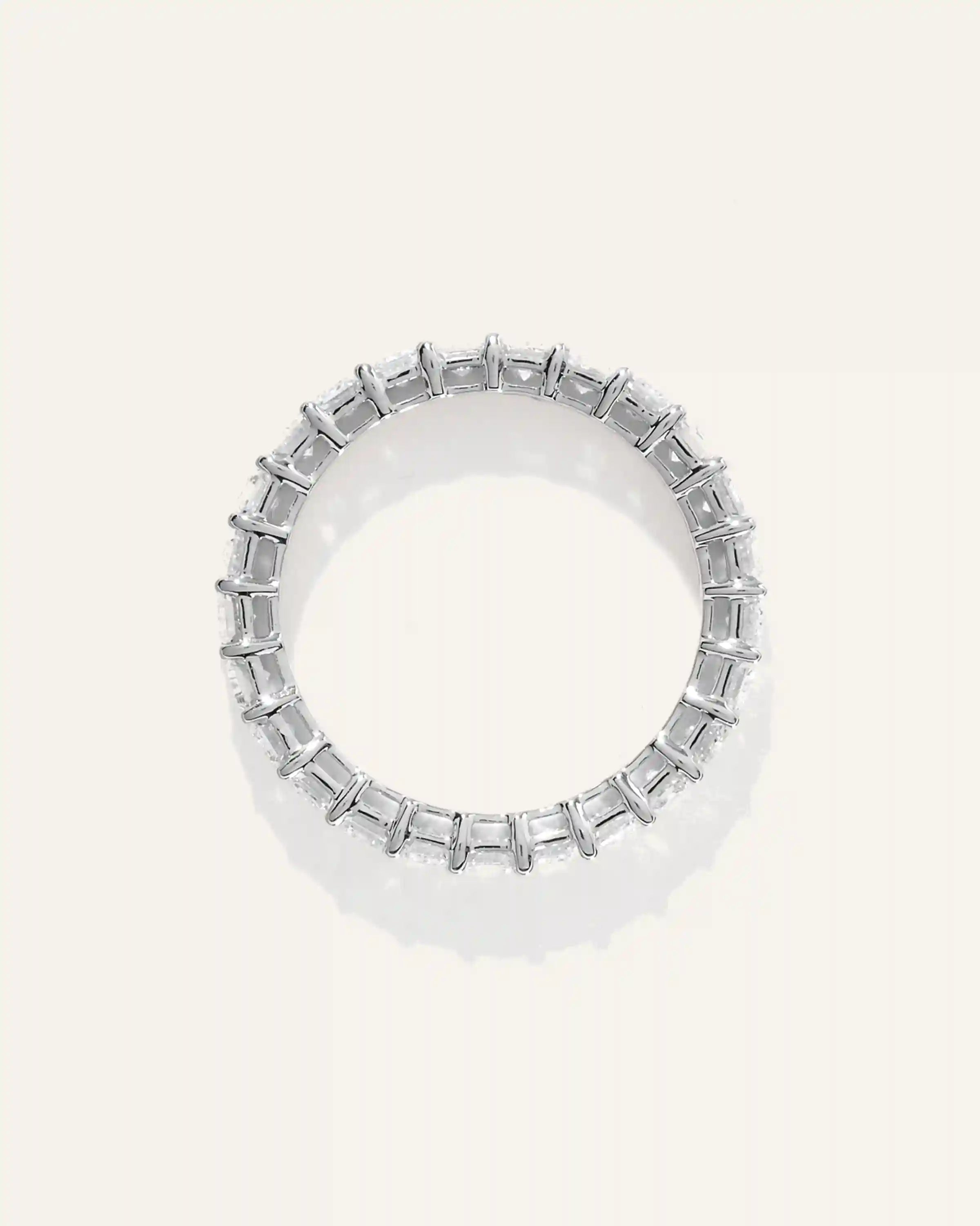 Lab Grown Diamond Emerald Eternity Band