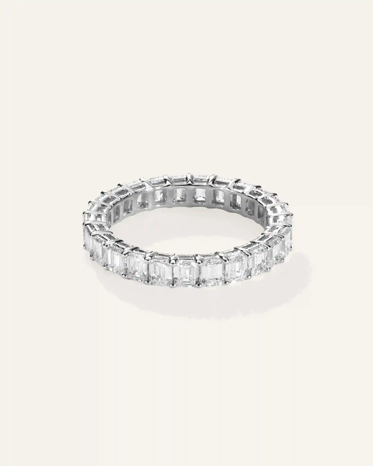 Lab Grown Diamond Emerald Eternity Band