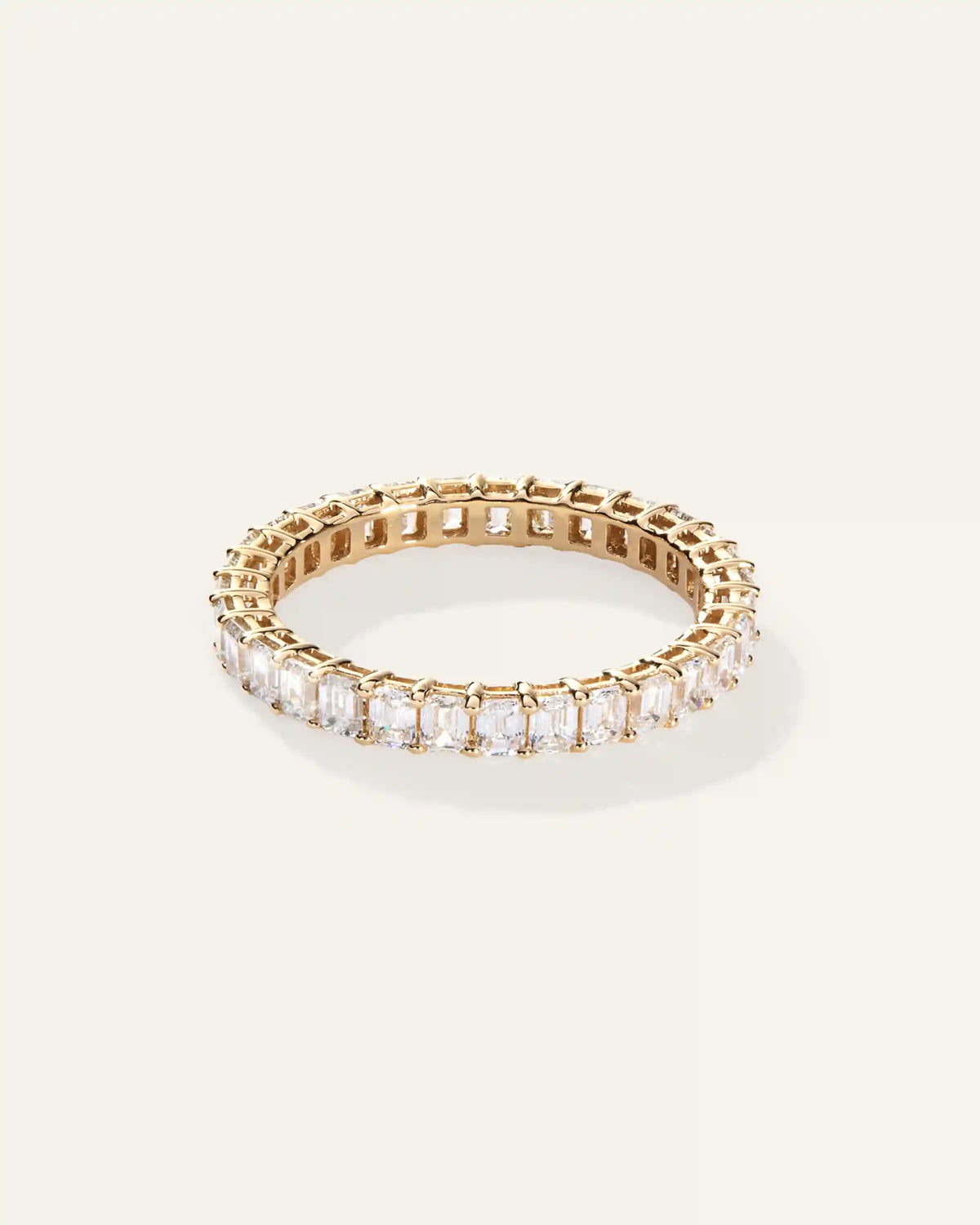 Lab Grown Diamond Emerald Eternity Band