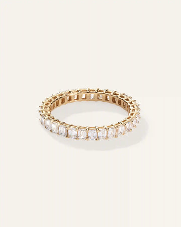 Lab Grown Diamond Emerald Eternity Band