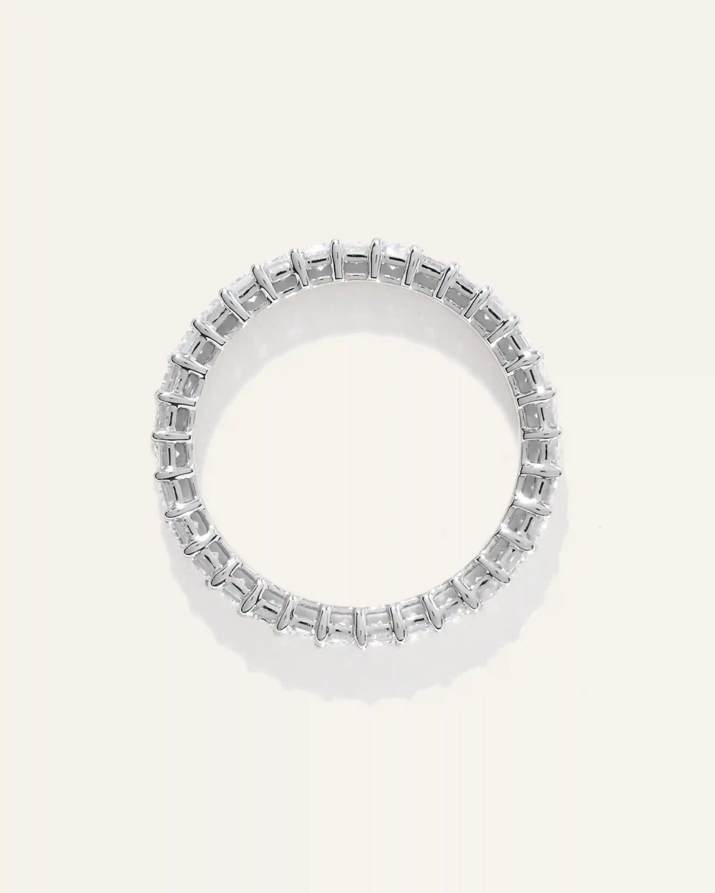 Lab Grown Diamond Emerald Eternity Band