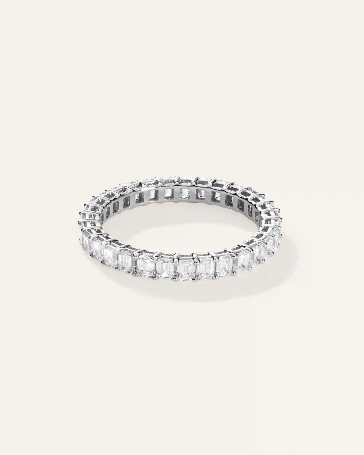 Lab Grown Diamond Emerald Eternity Band