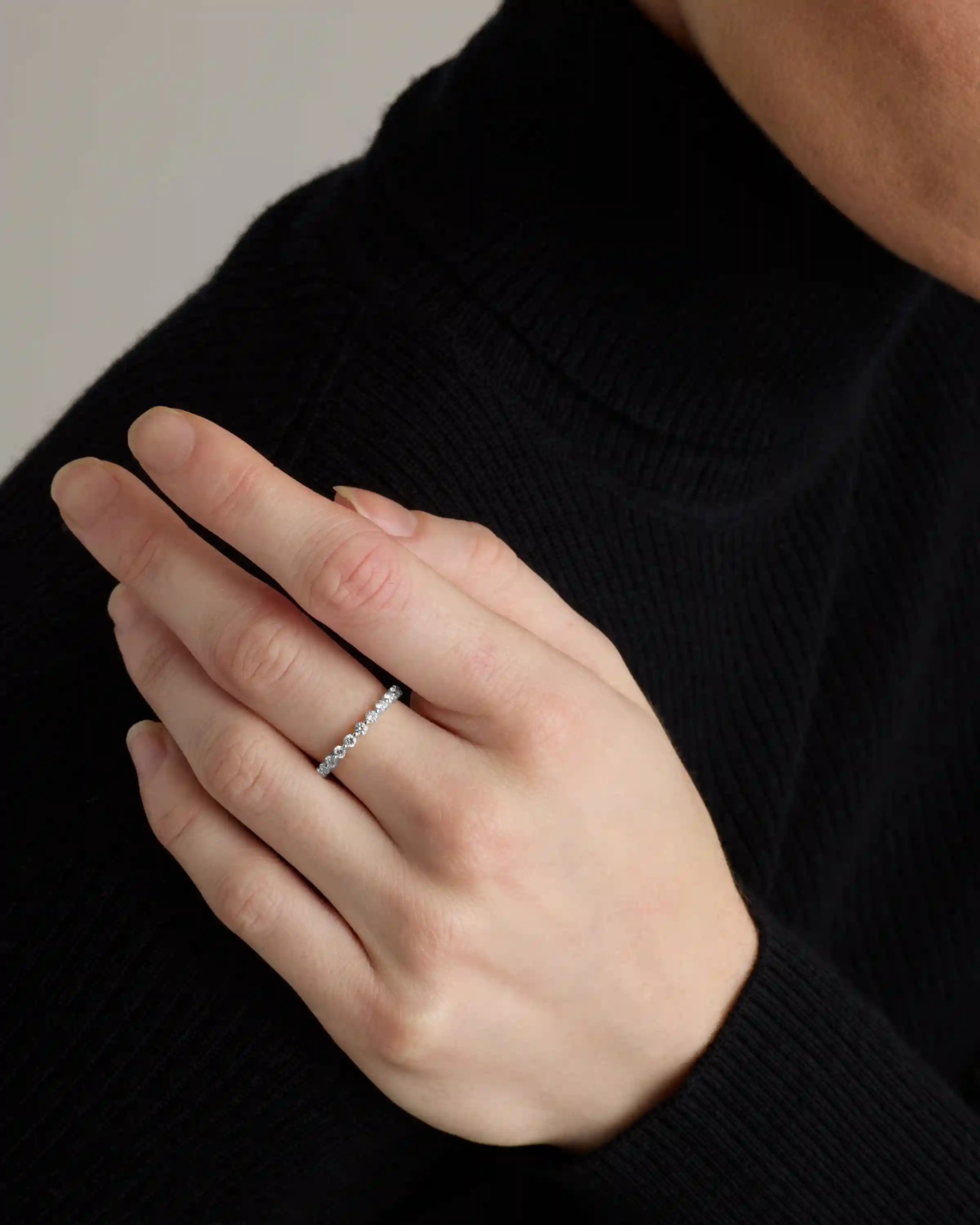 Lab Grown Diamond Single Shared Prong Eternity Band