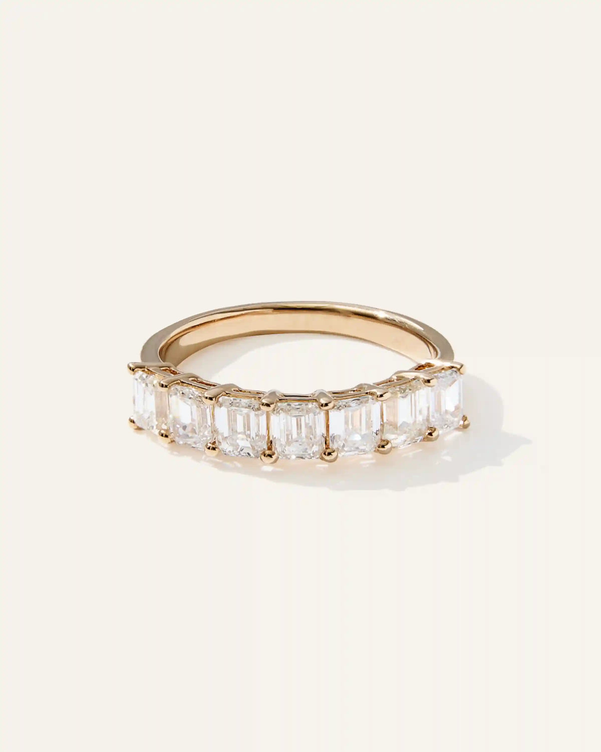 Lab Grown Diamond Emerald Seven Stone Band