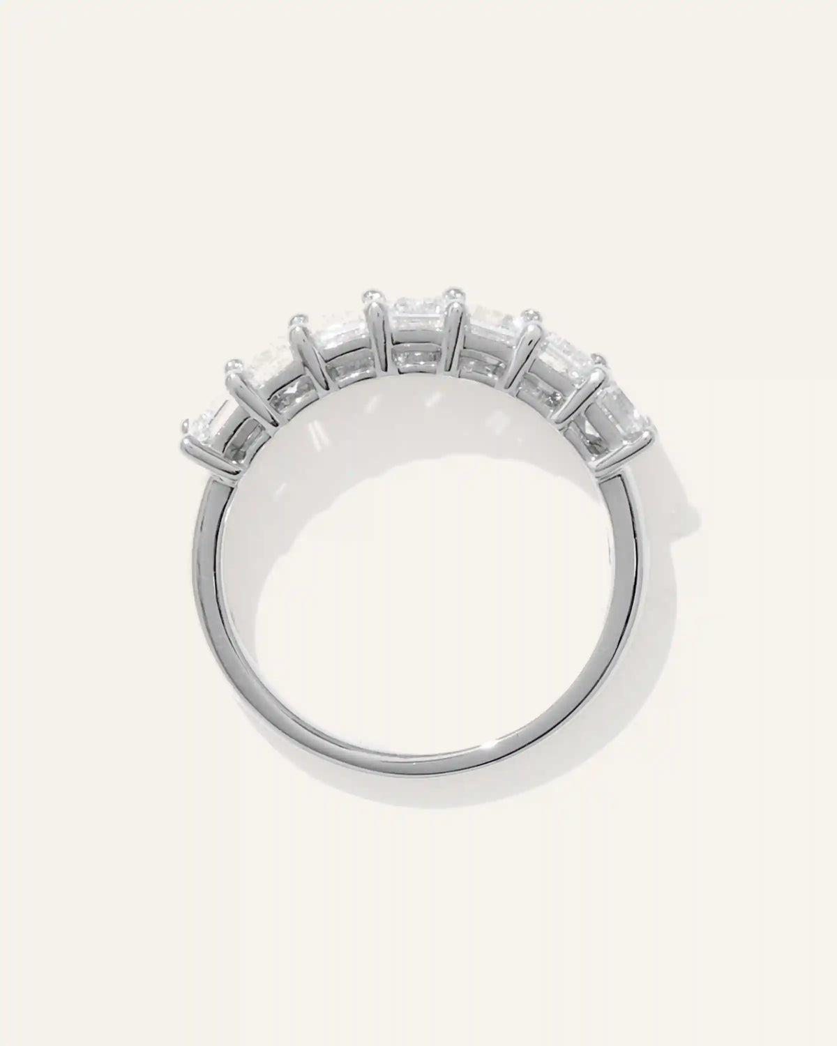 Lab Grown Diamond Emerald Seven Stone Band