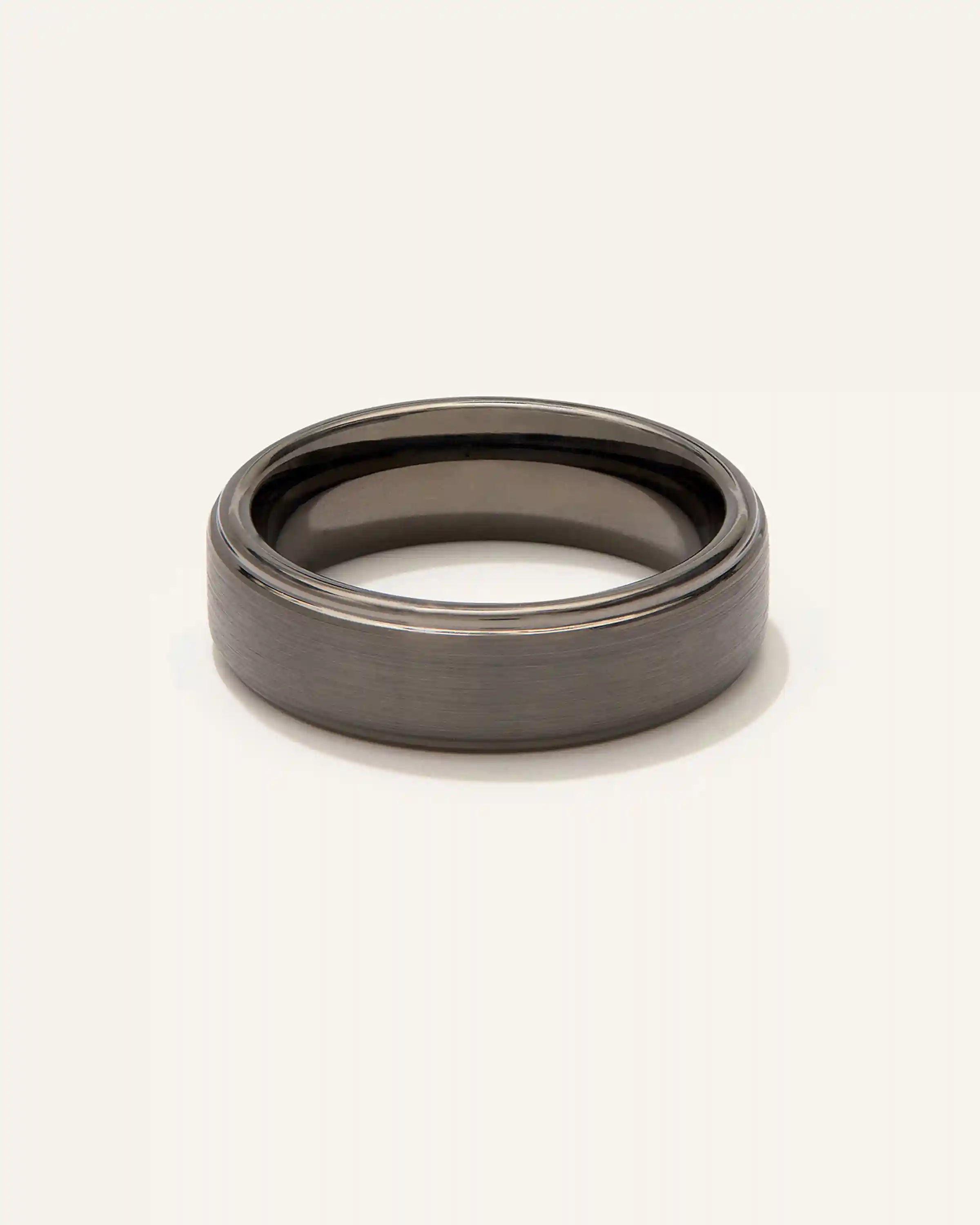 Tungsten Carbide Brushed Step Edge Band