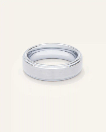 Tungsten Carbide Brushed Step Edge Band