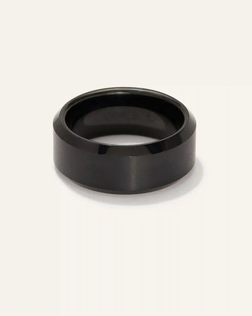 Tungsten Carbide Black Plated Brushed Band