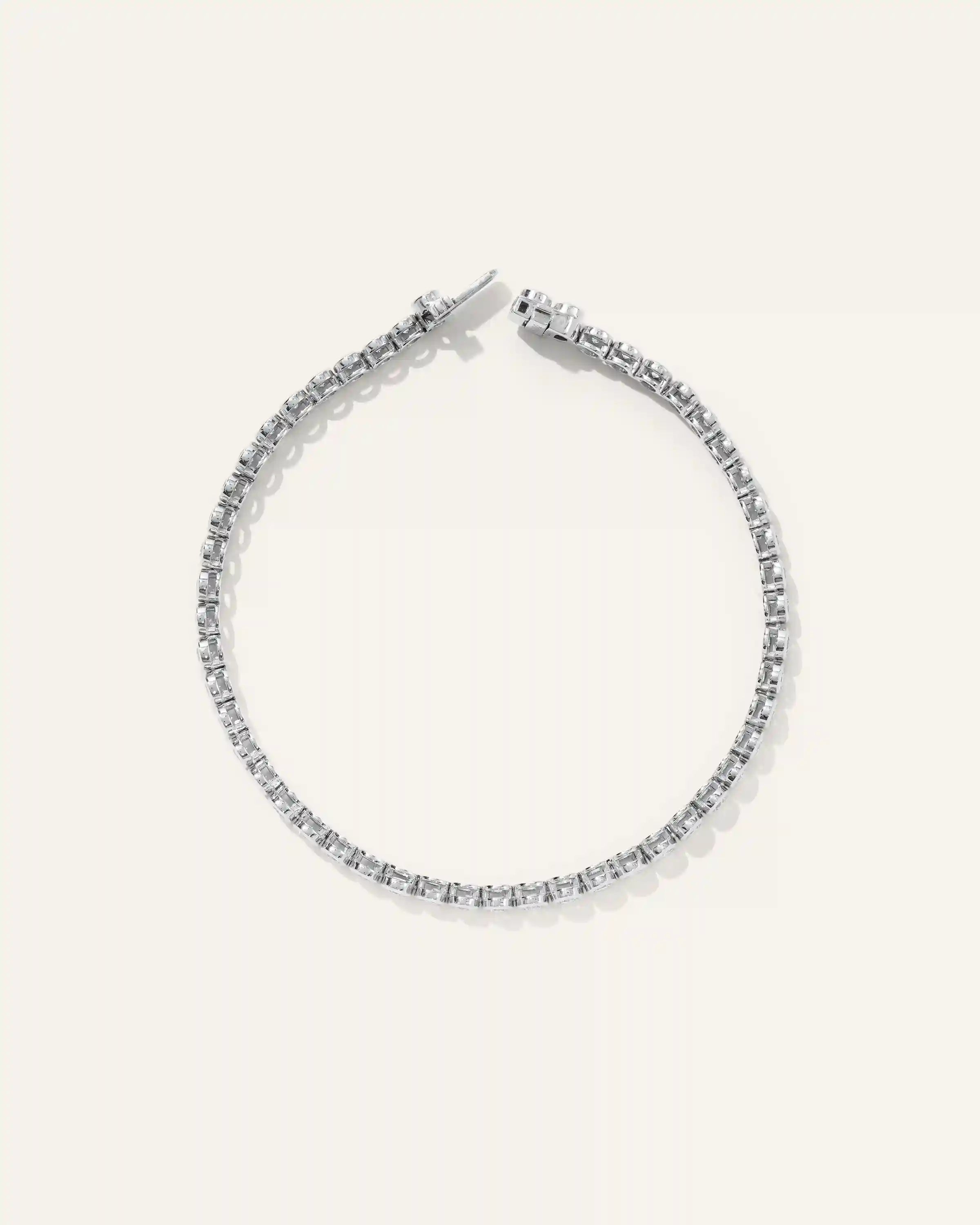 14K Gold Lab Grown Diamond Bezel Set Tennis Bracelet - 2ctw