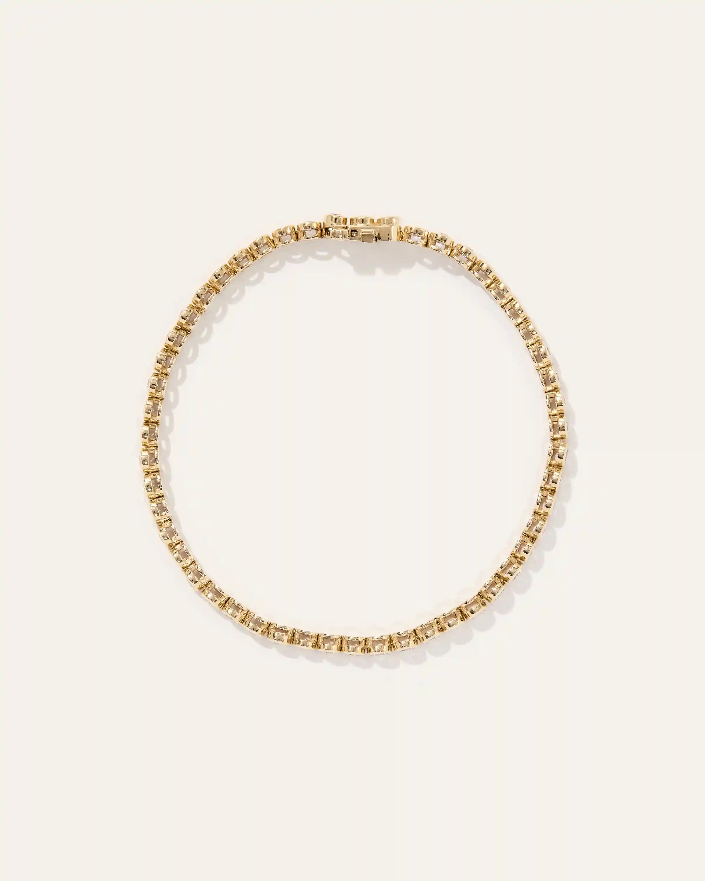 14K Gold Lab Grown Diamond Bezel Set Tennis Bracelet - 2ctw