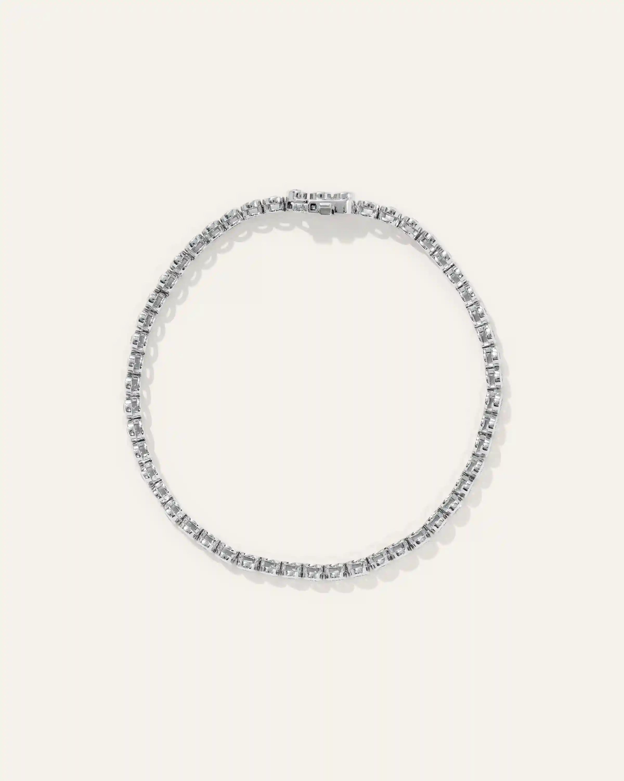 14K Gold Lab Grown Diamond Bezel Set Tennis Bracelet - 2ctw