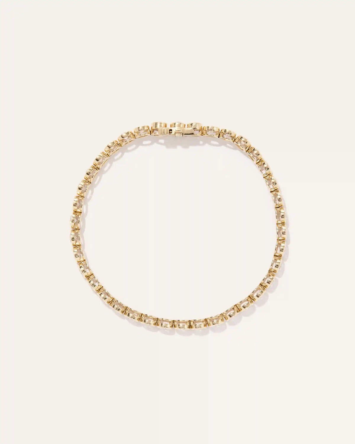 14K Gold Lab Grown Diamond Bezel Set Tennis Bracelet - 4ctw
