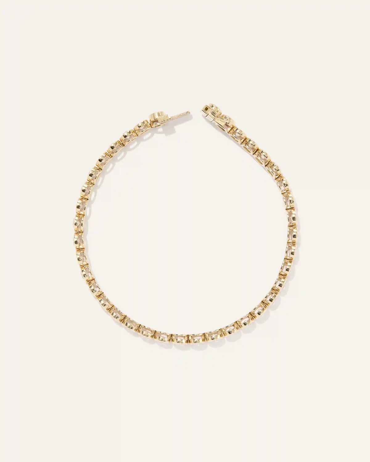 14K Gold Lab Grown Diamond Bezel Set Tennis Bracelet - 4ctw