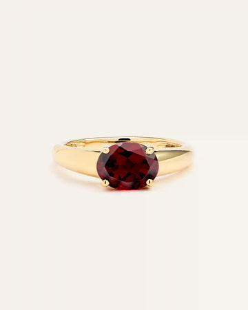 14K Gold Gemstone Vintage Inspired Ring
