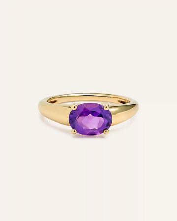 14K Gold Gemstone Vintage Inspired Ring