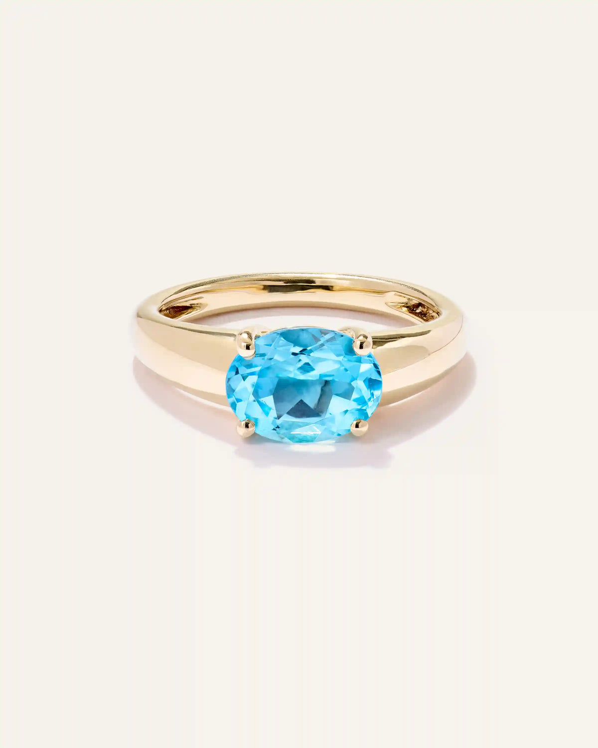 14K Gold Gemstone Vintage Inspired Ring