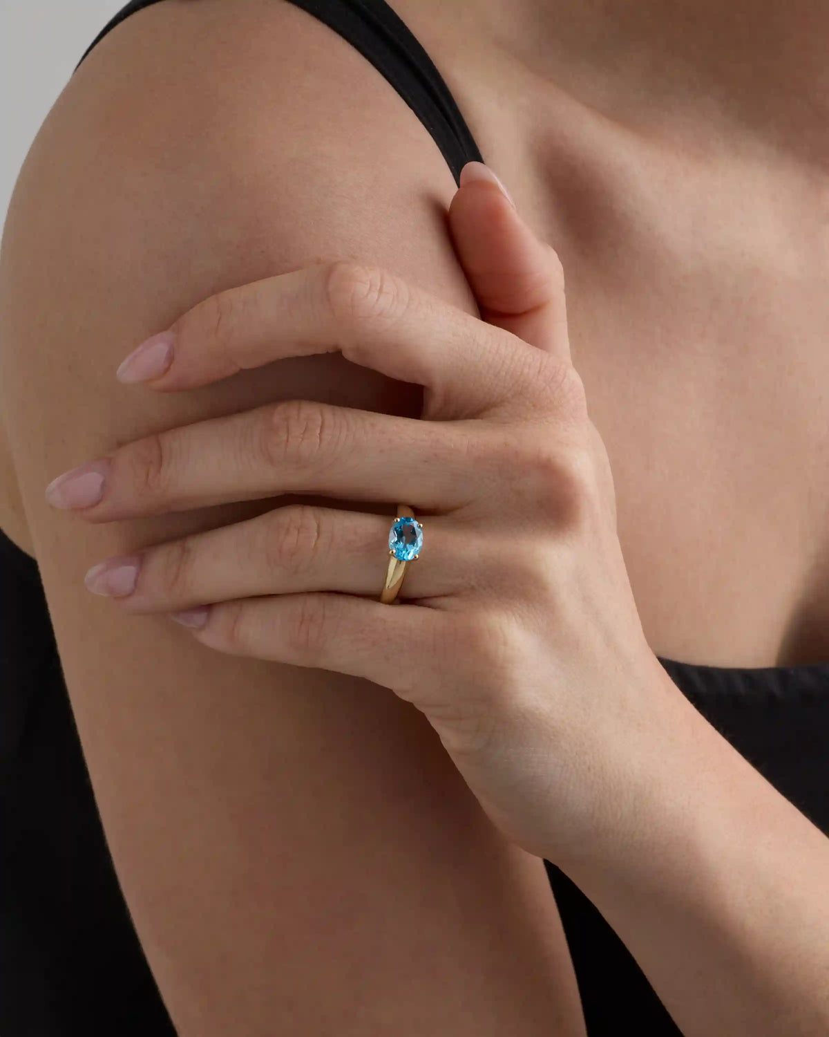 14K Gold Gemstone Vintage Inspired Ring