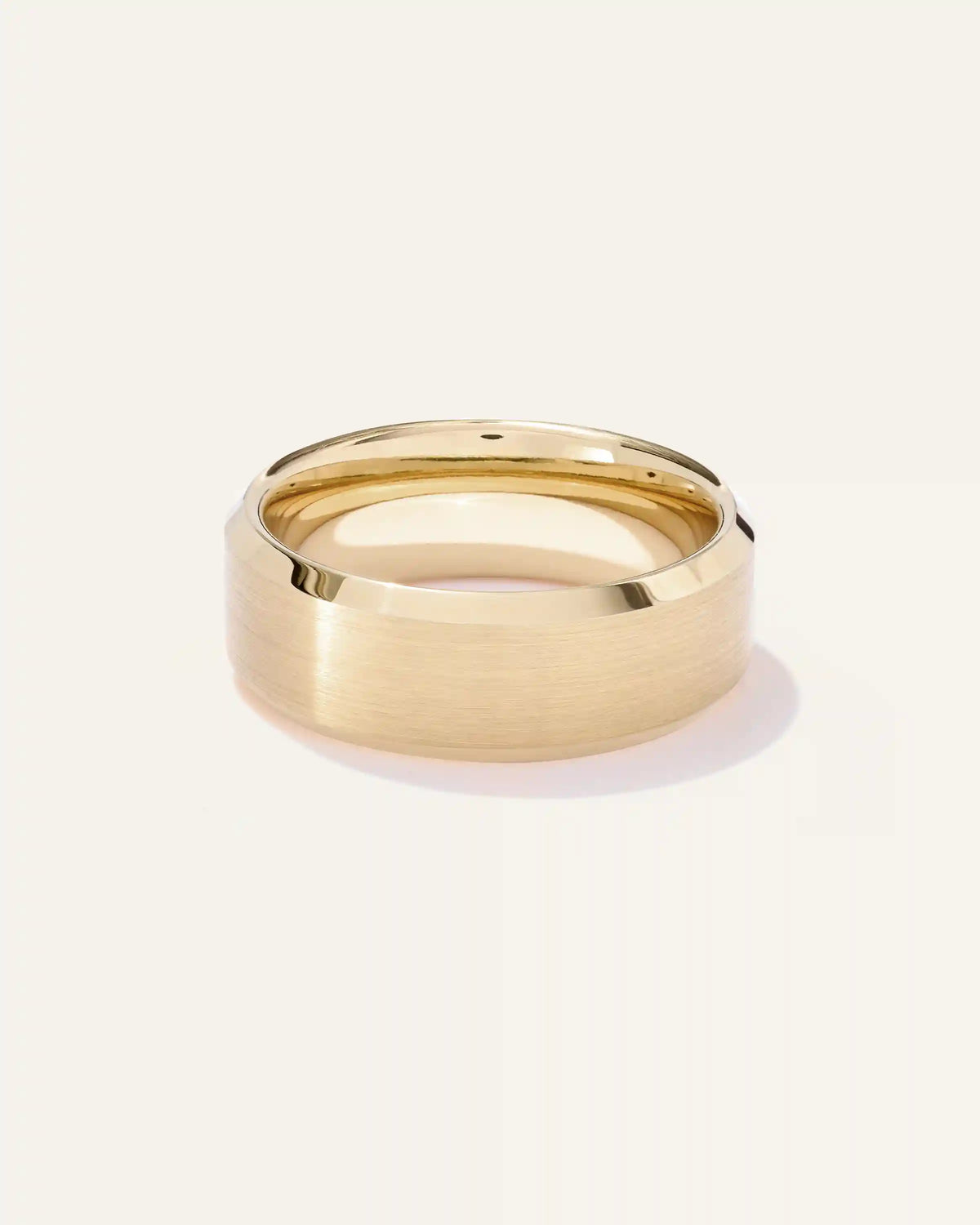 Tungsten Carbide Brushed Beveled Edge Band