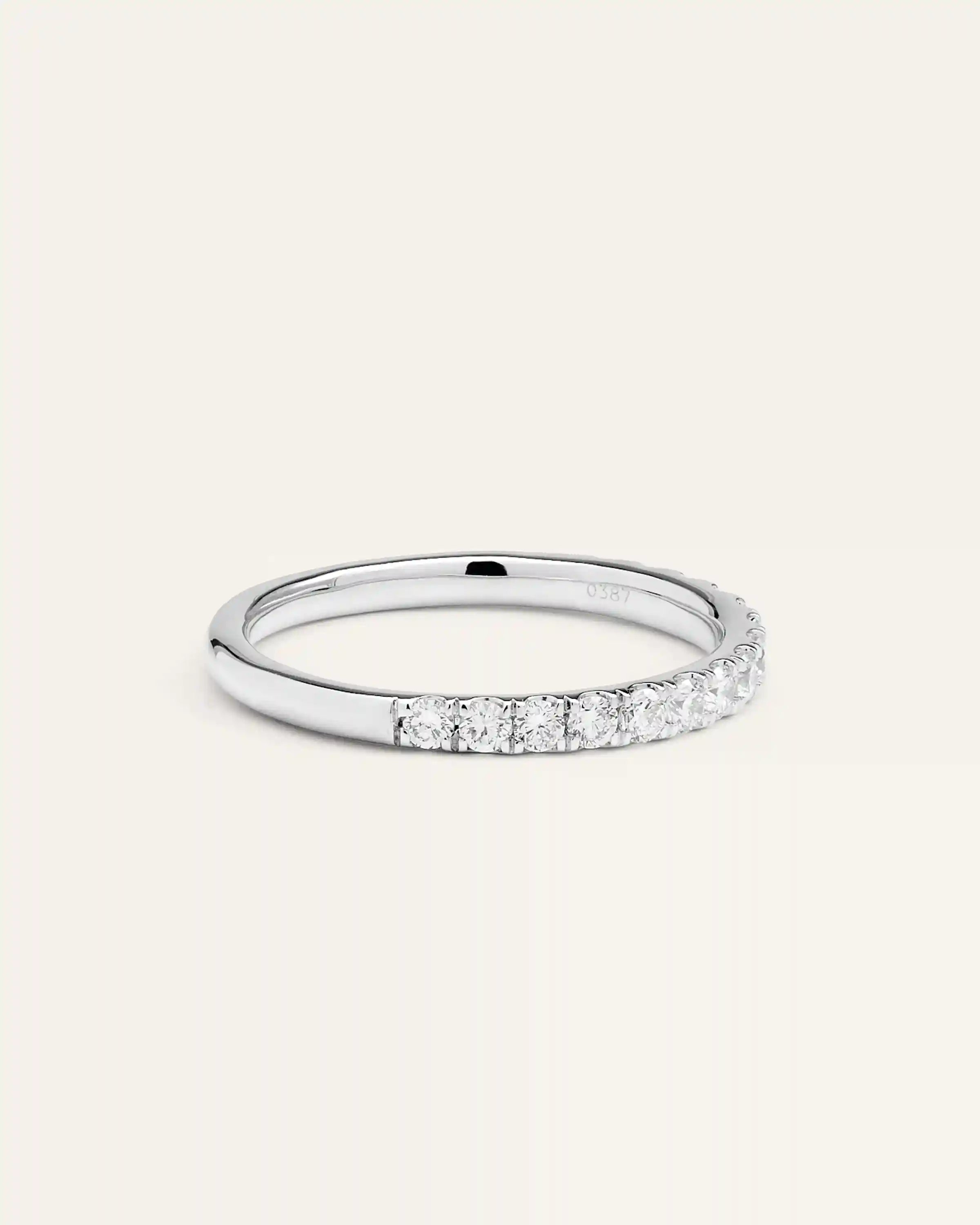 14K Gold Natural Diamond Pave Band - 0.50ctw